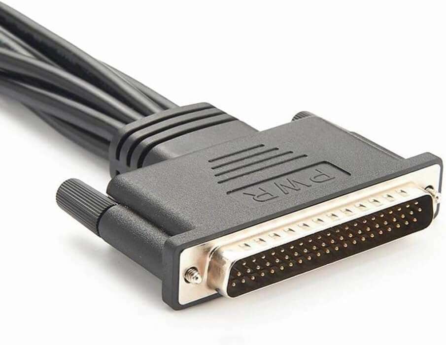 Pidwaok DB62 to 8X DB9 RS232 Serial Cable, 1-Male to 8-Male Breakout Adapter Wire for PCI-E Multi-Port Serial Communication Cards (0.45 Meters) 4
