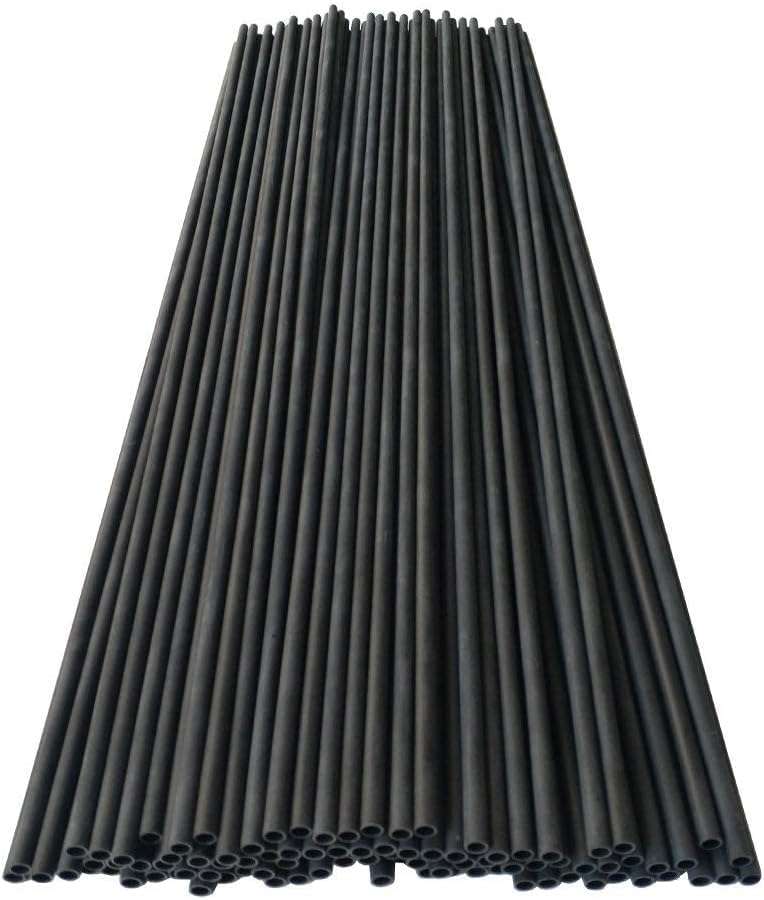 ZSHJGJR 30 Inch Pure Carbon Arrow Shaft 340 400 500 600 Spine Carbon Bare Shaft Tube ID 6.2mm for DIY Archery 6/12/24pcs (Spine 500, 24) 4