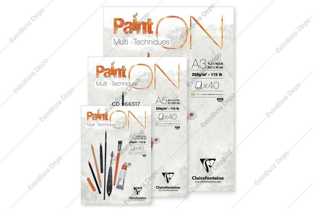 Clairefontaine Paint On! Sketch Pad 8X12 White Paper 5