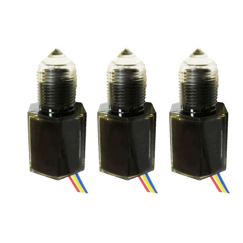 EPTTECH FS-IR1902D PNP-NO Optical Infrared Water Oil Fuel Fluid Diesel Liquid Level Sensor Switch 5 to 24VDC,Pack of 3 1