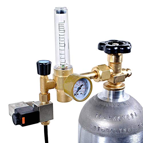 CO2 Regulator by Carbon Accelerator for C02 Tanks - Gauge for Pressure and Flow Meter with 120v Plug for Solenoid Valve for Grow Rooms, Tents, and Works with PPM Controllers and Timers 5