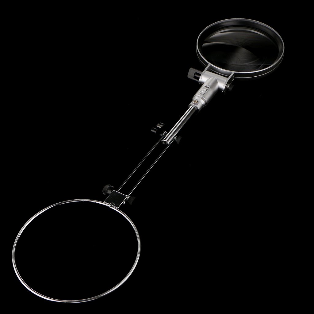 PopEye 130MM LED Watch Repair Magnifier 2X Floding Magnifying Glass Handfree 4