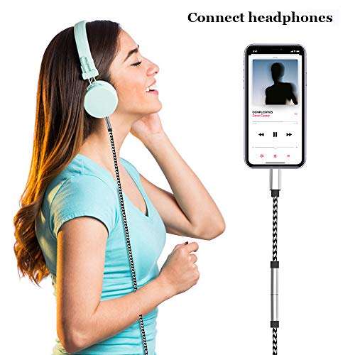 Apple MFi Certified Lightning to 3.5mm Aux Adapter - Compatible with iPhone 14/14 Pro/13/13 Pro/12, iPhone to Car Stereo Cord 3