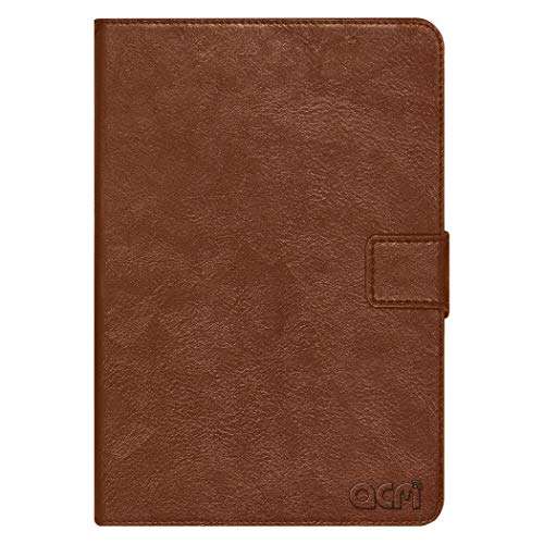 Acm Multi Protective Leather Flip Case with Viewing Stand Compatible with Lenovo Ideapad A1000 Tablet Front & Back Cover Golden Brown 6