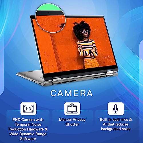Dell Inspiron 7420 2in1 Laptop, Intel Core i5-1235U Processor/ 16GB DDR4/ 512GB SSD/ 14.0" (35.56cm) FHD+ Touch 250 nits Active Pen/Windows 11+ MSO'21/15 Month McAfee/Platinum Silver/ 1.5kg 4
