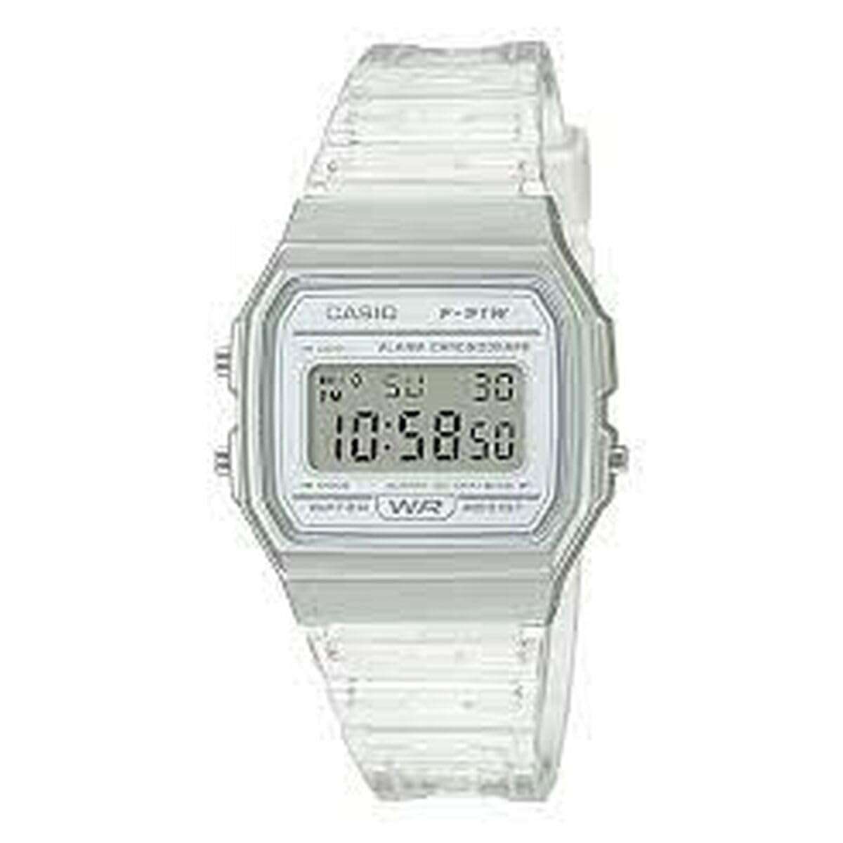 Casio Quartz Watch with Resin Strap, Clear, 20 (Model: F-91WS-7CF) 2
