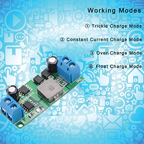 3A 12V 1-1000AH Lead-Acid Battery Charger, Accumulator Lead Acid Battery Cell Storage Module, Battery Charger Module (Terminal Included) 4