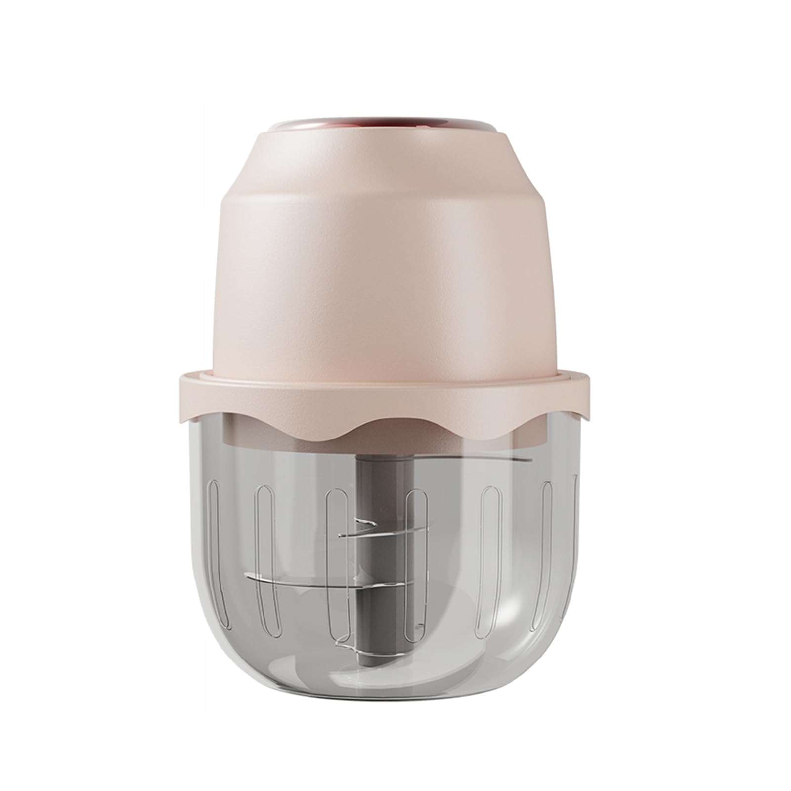 Food Processor, 350ML High-Capacity High Boron Glass Garlic Blender,Electric Food Chopper for Fruits, Meats,Vegetables,Nuts,Meat Grinder & Vegetable Chopper for Kitchen (Pink) 1