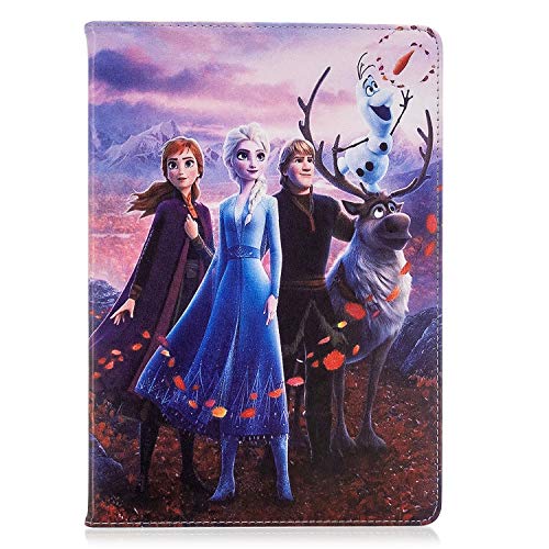 Cartoon Case for iPad Air 10.2, QAOMECABNH Folio Cute for Frozen Elsa Anna Gel Fullbody Flip Stand Leather Cover Case for iPad 10.2 / Air 3 / Pro 10.5 for Teens Girls (Hans) 1