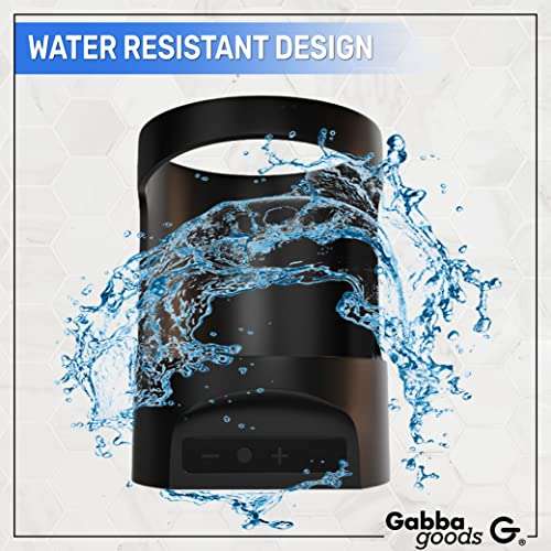 Gabba Goods Shower Bluetooth Speaker with Beer/Soda Can Holder - Built-in Microphone Handsfree - Waterproof, IPX7, 4 Hours of Playtime, Suction Cup for Showers 6
