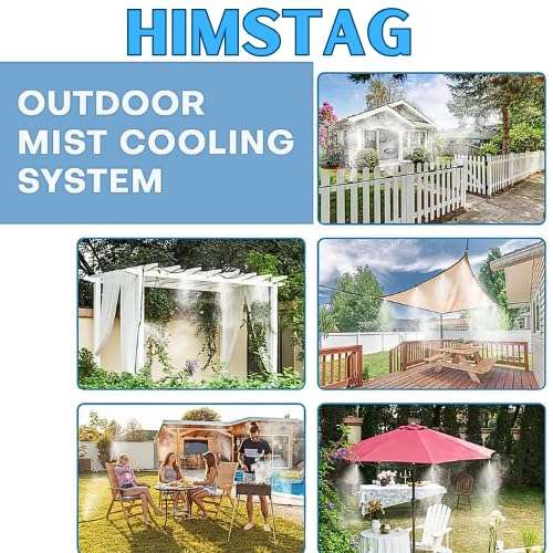 Mist Cooling Fogger kit with 25meter 10nozzeL Motor for Home/Mist Cooling System for Home Dairy Farm 100 L Hose-end Sprayer 5