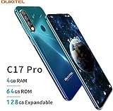 OUKITEL C17pro,Android Unlocked Phone Triple Camera Octa-Core 64GB ROM+4GB RAM 3900 mAh Unlocked Cell Phone 6.35 inch HD+ Display Android 9.0 Pie 4G Smartphone(Ice Blue) 5