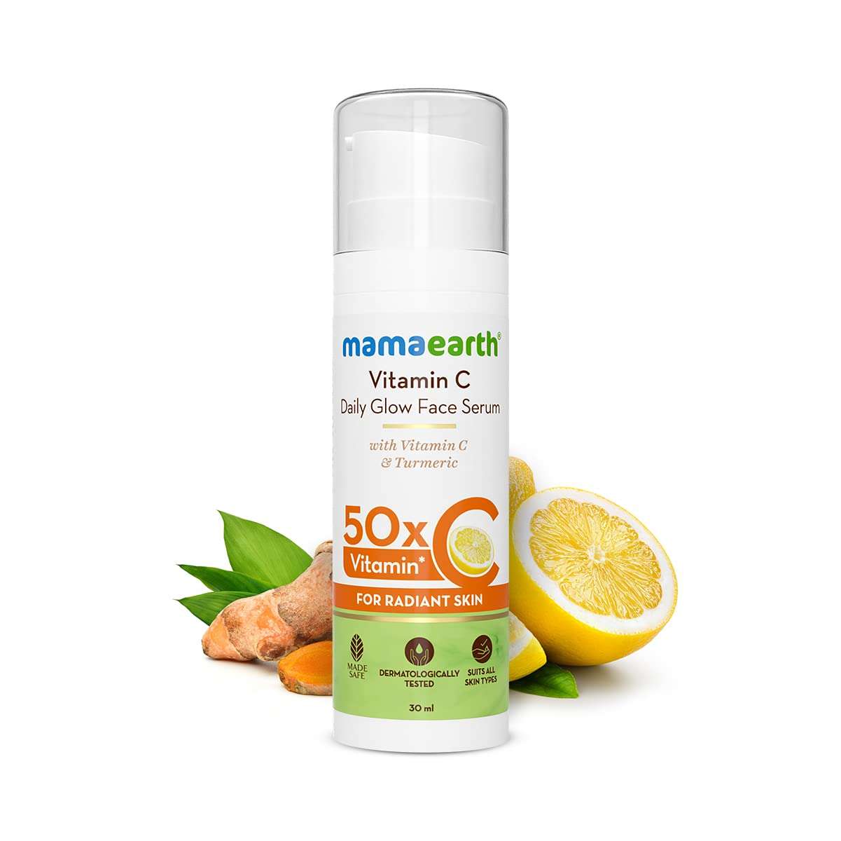 Mamaearth Vitamin C Daily Glow Face Serum, Vitamin C Face Serum For Glowing Skin and dark spots, With 50x Vitamin C, Turmeric & Niacinamide, Fragrance Free - 30 ml 3