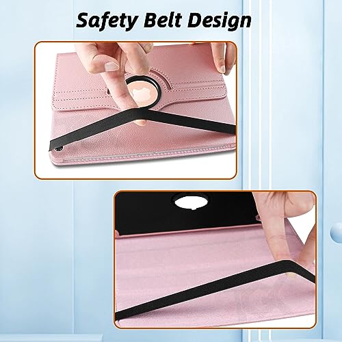 TGK Rotating Cover for iPad 8th Gen 10.2 inch (2020) Rose Gold 360 Degree Leather Stand Case 6