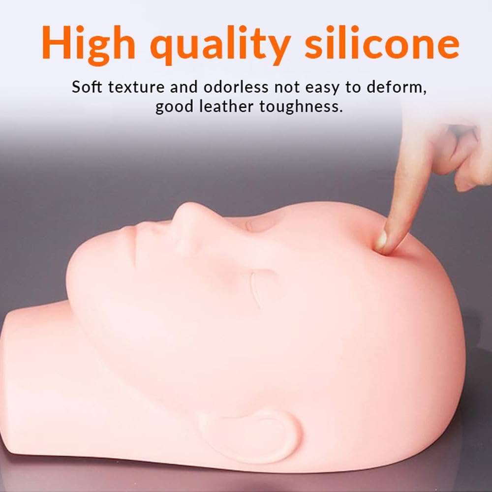 SOHAM SHREE Mannequin Head for Makeup Practice Mannequin Head for Eyelash Mannequin Training Head Closed Practice Model Massage Head Dummy (Mannequin Head) 5