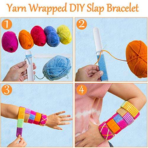 Slap Bracelets, JUSTDOLIFE 35 Pack White DIY Slap Bracelets Bands Kids Party Bracelet Favors Painting Pat Ring Snap Bracelets Wristbands for Kids Boys Girls DIY School Party Toys 6