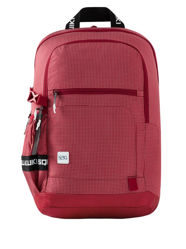 Wiki Polyester 30.5L 2 Compartments Backpack/Bag For Boys and Girls Kids | Spacious Lightweight Bag with Comfortable Padded Shoulder Strap(12976_Red) 1