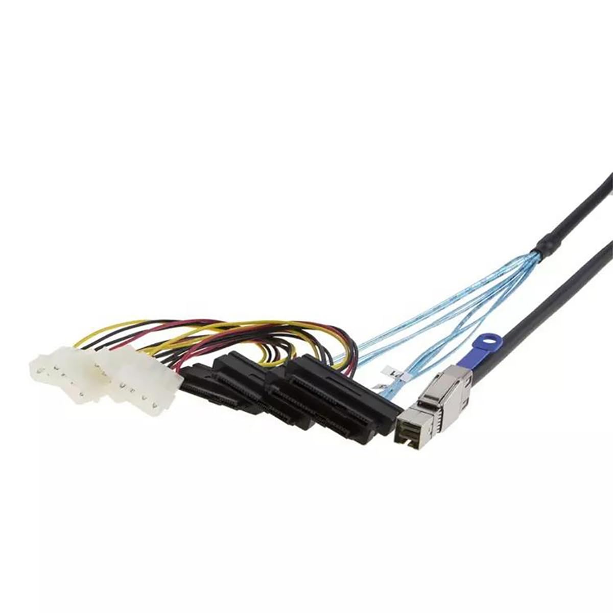 AoQhir Mini SAS HD SFF 8644 to 4* SAS 8482 29P Server Cable with Power – 6Gbps High Speed 28AWG Copper Wire Data Transfer Cord (0.5M) 3