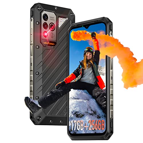 Ulefone Power Armor 19 Rugged Smartphone, 17GB+256GB, 9600mAh, 108MP Main Camera, Multi-Use Temperature Measurement, MTK Helio G99, 6.58” FHD+, QI 15W Wireless Charging, 66W Fast Charge, GPS 1