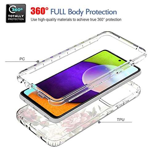 Tothedu Case for Galaxy A52 5G/Galaxy A52 4G Case, Samsung A52 5G Phone Case for Girls Women, Shock Absorption Dual Layer Heavy Duty Protective Cover Rugged Cases for Samsung Galaxy A52 5G (USA Flag) 3