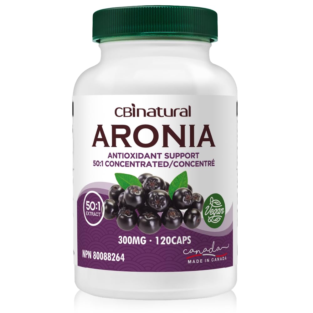 CBI Natural Aronia 50:1 Extract, 15000 mg Strength, 120 Vegan Capsules, 4-Month Supply 1