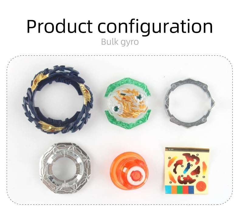 Cxdhzlx Bey Battling Blades Spinning Tops, Battle Gyro Top Set, Burst Battling Set, Launchers Grip Starter, Battling Top Burst Blade Toy Great Birthday Gift Present for Children Kids Boys Ages 6 8 10+ 4