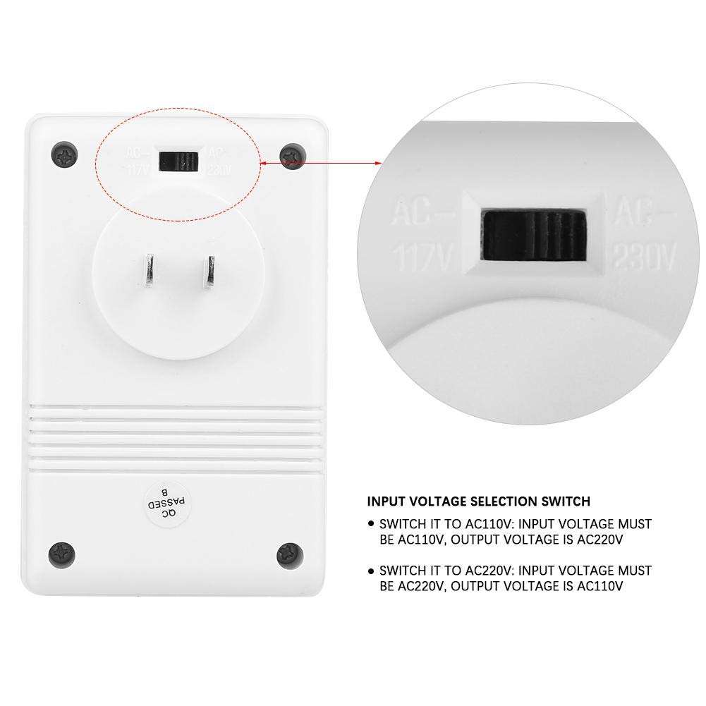 Power Converter Adapter 110V to 220V Step Up & Down Voltage Converter 120W CN Plug SW-S16 Step Down Voltage Transformer Plug Power Adapter Voltage Converter Step Down 2