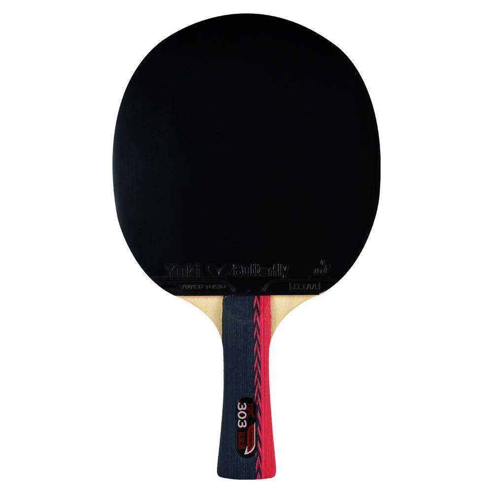 Butterfly B303FL Shakehand Table Tennis Racket China Series Racket and Case Set with A Combination Smooth & Pips-Out Rubber Recommended for Beginning Level Players 2