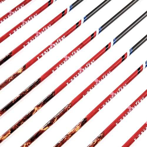 Linkwin Camo Series Hunting Carbon Arrows 30 inch Spine 300 340 400 500 for Compound Bow Recurve Bow Hunting or Practicing Archery (Combat camo, 500 Spine 30 inch) 4