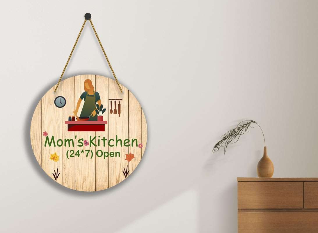 SAF paintings UV Lamined Mdf Round Shape Wall Hanging||Mom's Kitchen Beautiful Home Decoration Wall Hanging||SA-WHARO-20 4