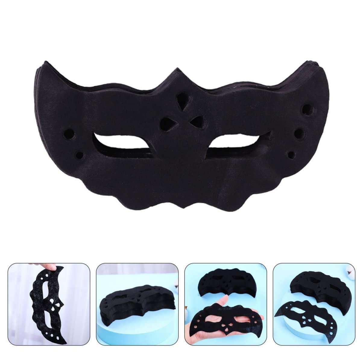 STAHAD 100 Sheets Bamboo Charcoal Black Eye Mask Paper Non- Woven Eye Masks Spa Eye Patches Disposable Eye Mask Bamboo Charcoal Eye Masks Supplies Nonwoven Skin Care Miss 3