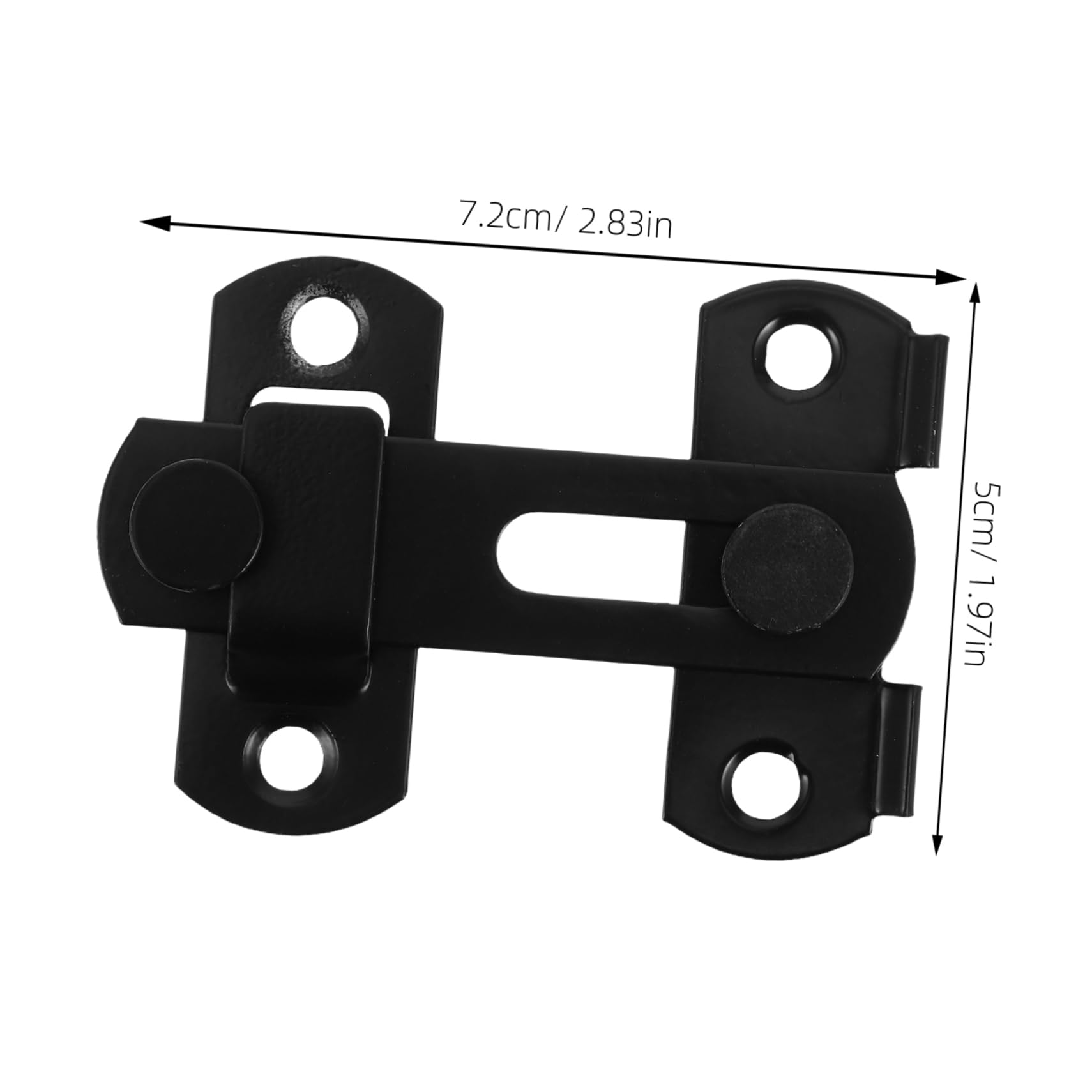 FOYTOKI 4pcs Home Security Door Lock, Stainless Steel Door Lock Latch, Sliding Barn Door Lock, Gate Locks for Outdoor Fence, Black, 4pc 3