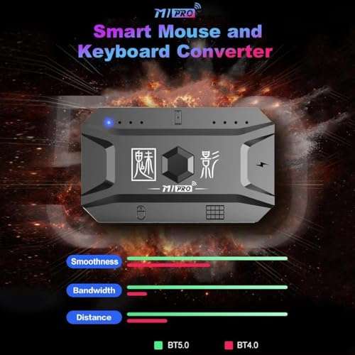 YOVDA One Handed Gaming Keyboard and Mouse Combo, with Gaming Mouse Converter, Rainbow Backlit 25 Keys Portable Small Mechanical Feel Keyboard Support Customize Button, for Android, PC Gamer 6