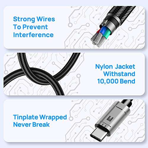 USB C to 3.5mm Headphone Jack Adapter, iNassen Type C to Aux Audio Dongle Cable Cord 384khz-32bit Hi-Res DAC for Pixel 4 3 2 XL, Samsung Galaxy S20 Ultra Z Flip S20+ Note 20 Note 10, iPad Pro(Grey) 6