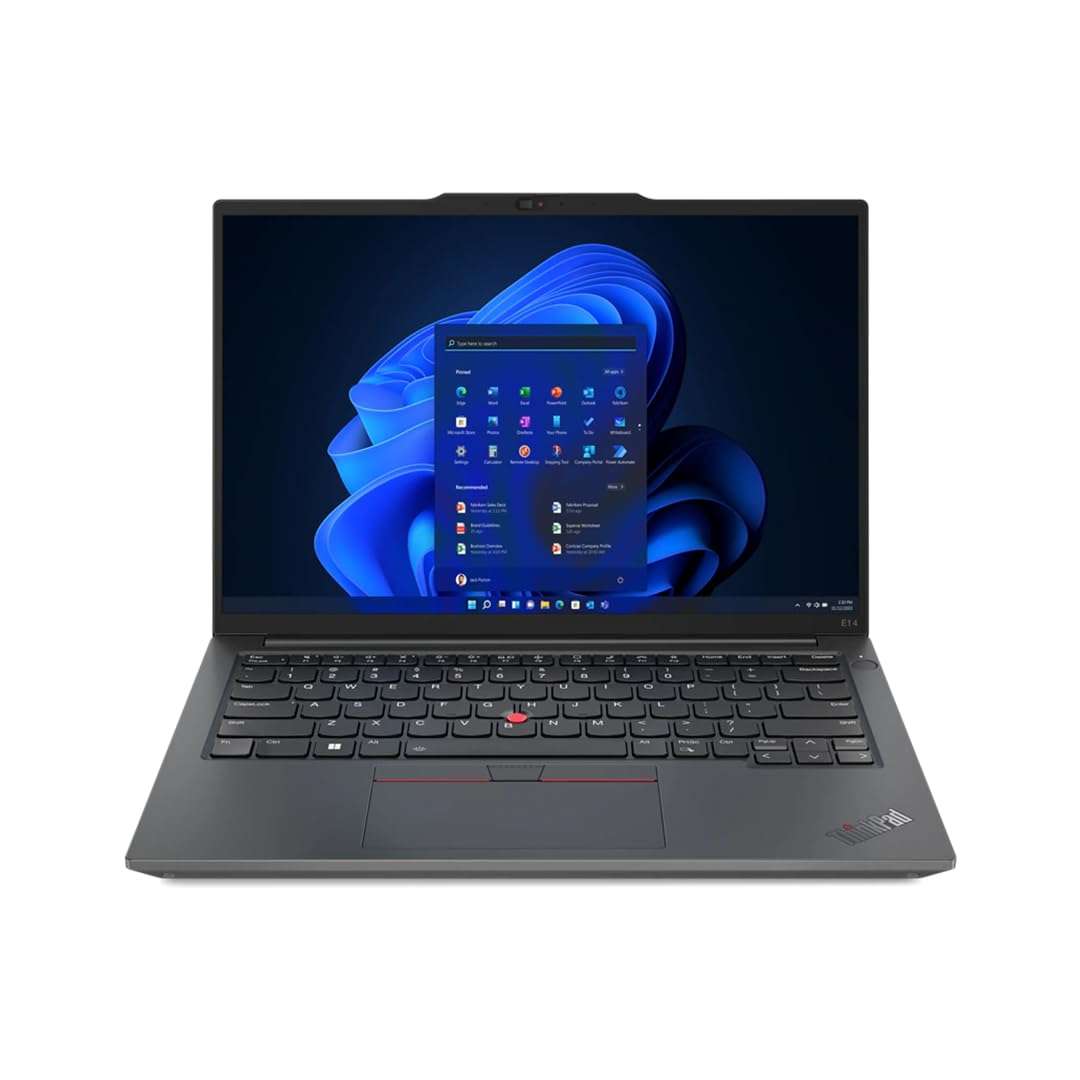 Lenovo ThinkPad E14 AMD Ryzen 7 7730U 14" (35.56 cm) WUXGA IPS 300 Nits Thin and Light Laptop (16GB RAM/512GB SSD/Windows 11 Home/AMD Radeon Graphics/Backlit Keyboard/FPR/Black/1.41 kg), 21JRS0H300 1