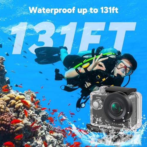 AKASO EK7000 4K30FPS 20MP Action Camera and 42 in 1 Action Camera Accessories Kit Bundle 4