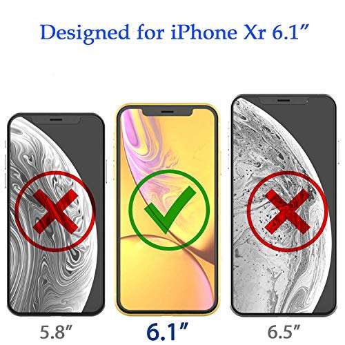 RHESHINE Privacy Screen Protector for iPhone 11/ iPhone XR, [1PACK] Anti-Spy Anti-Peep Tempered Glass Screen Protector Cover for iPhone 11/ iPhone XR, 6.1 Inch 6