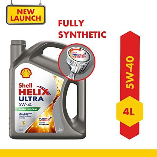 Shell Helix Ultra 5W-40 Fully Synthetic Motor Oil for Diesel and Gasoline Engines (4 L) 2
