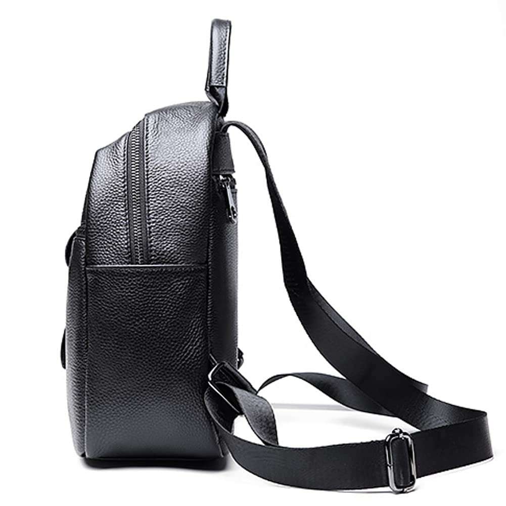 ROUROU Large Capacity Backpack for Women Multi Pocket Shoulder Bag Genuine Leather Handbag Casual Daypack Travel Purse 4