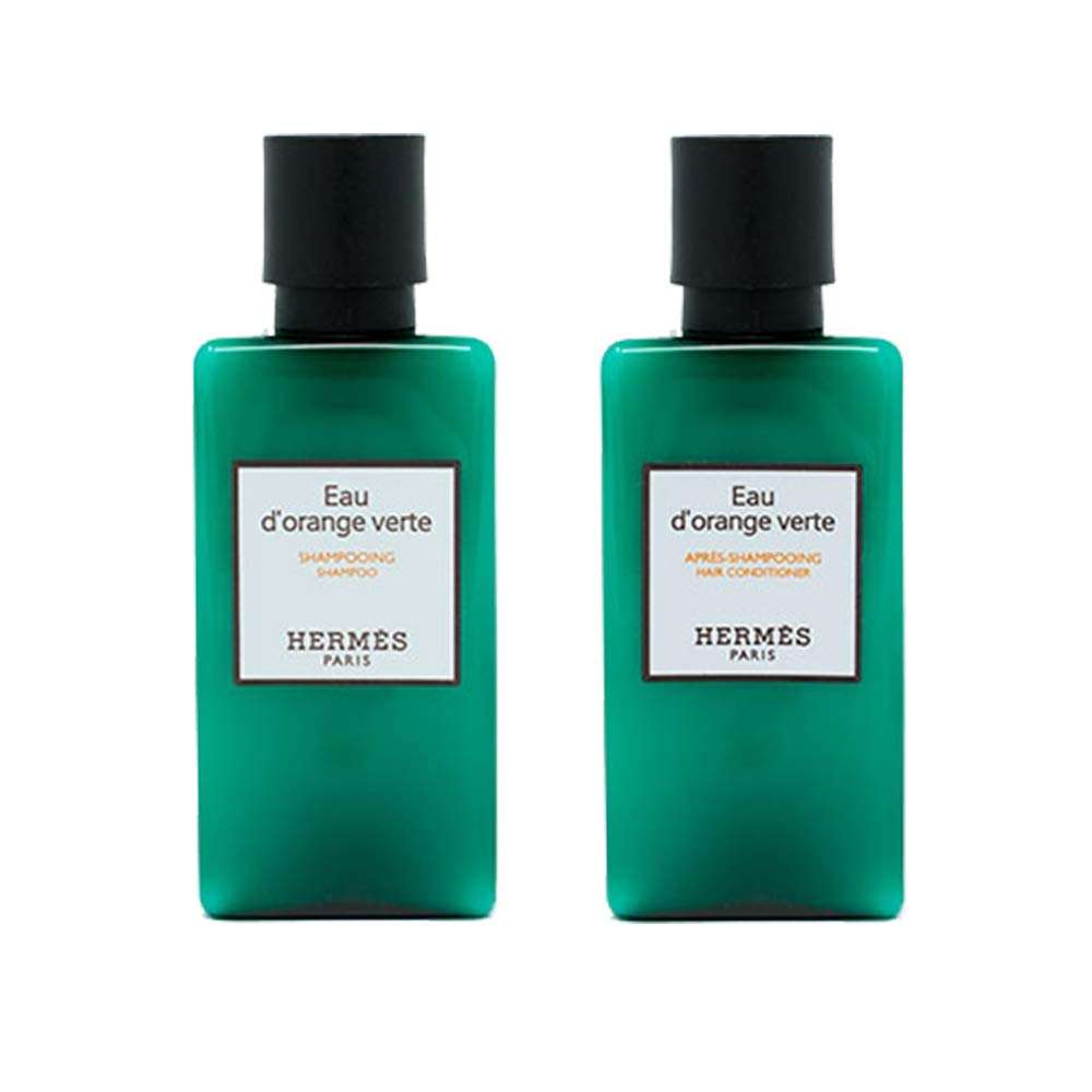 Hermes d'Orange Verte Shampoo and Conditioner Set (Six 1.35 Ounce Bottles / 8.4 Ounces Each of Shampoo and Conditioner) From Hermes Paris 1