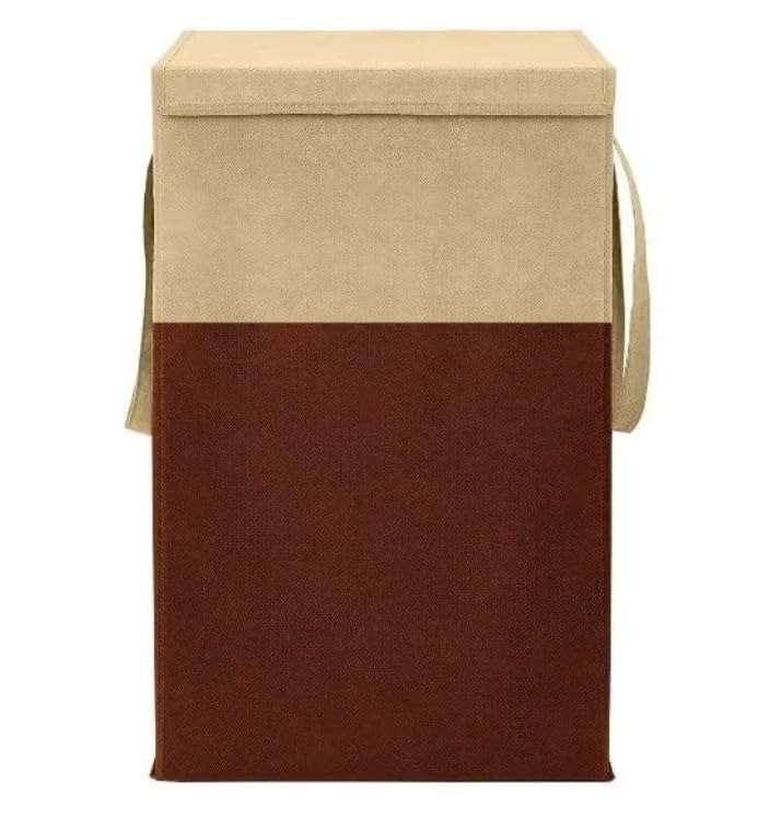 DESTINY ENT 75L Laundry Basket for Clothes Laundry Bag Cloth Basket Non Woven Laundry Bags for Clothes Freestanding Clothes Storage Organizer for Bedroom Basket for Clothes Cloth Bin (Brown) 1