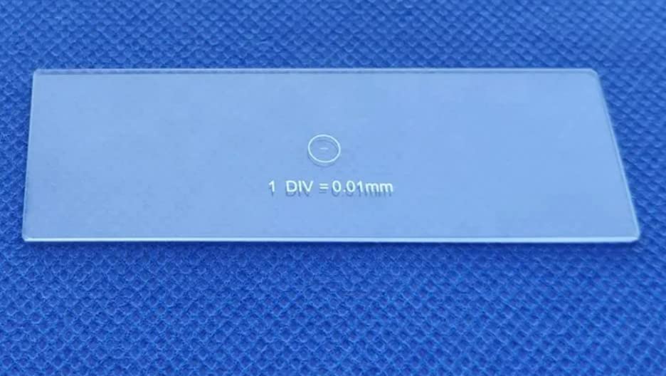Glass slide calibration objective microscope Erma Stage Micrometer Horizontal Slide (1 mm 100 Division) 4