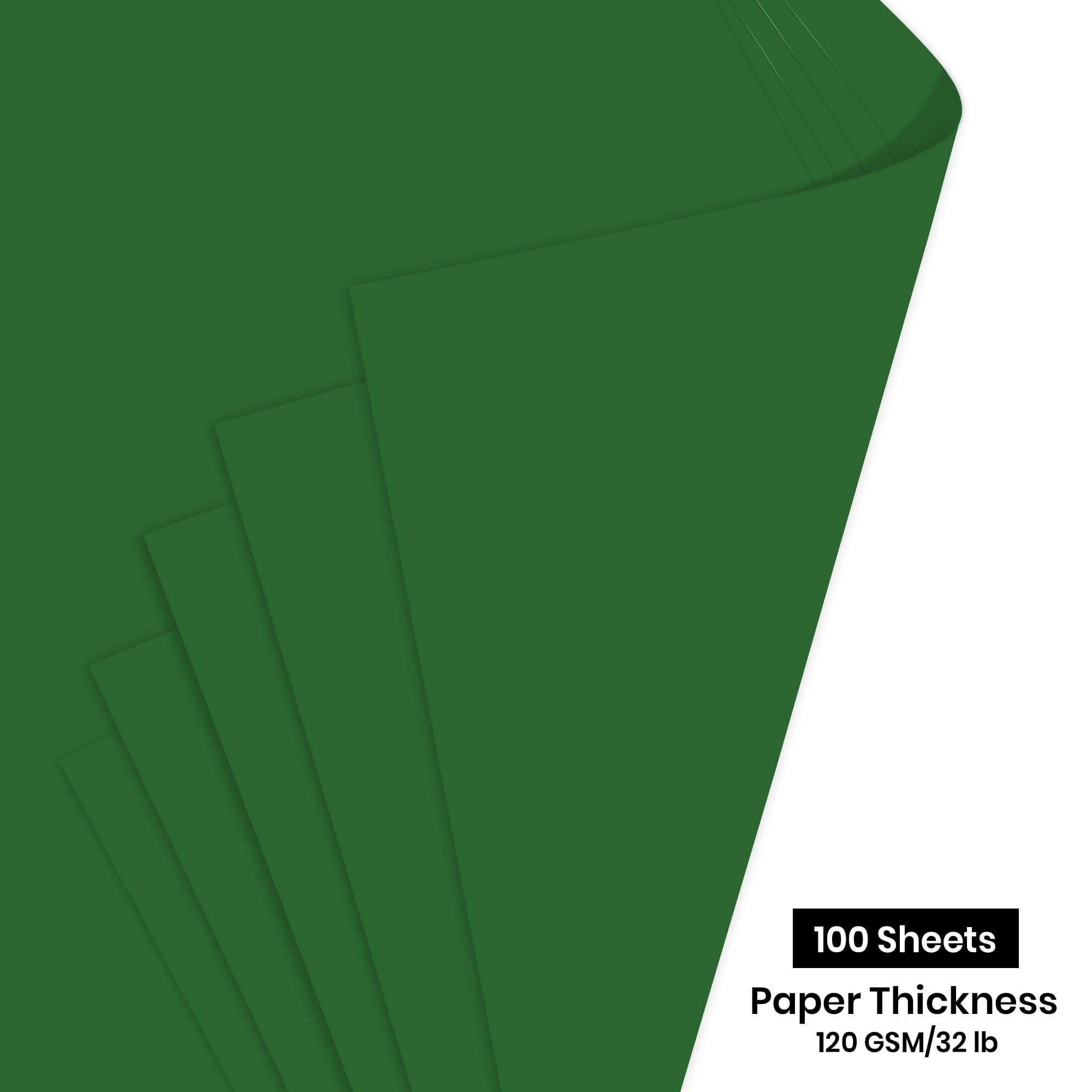 Lakeer A4 Bright Color Paper - Green Colour | 120 GSM-Premium Bright Colour Paper | Pack of 100 Sheets (29.7cm X 21cm) | Ideal for Art, Craft, Printing, etc 4