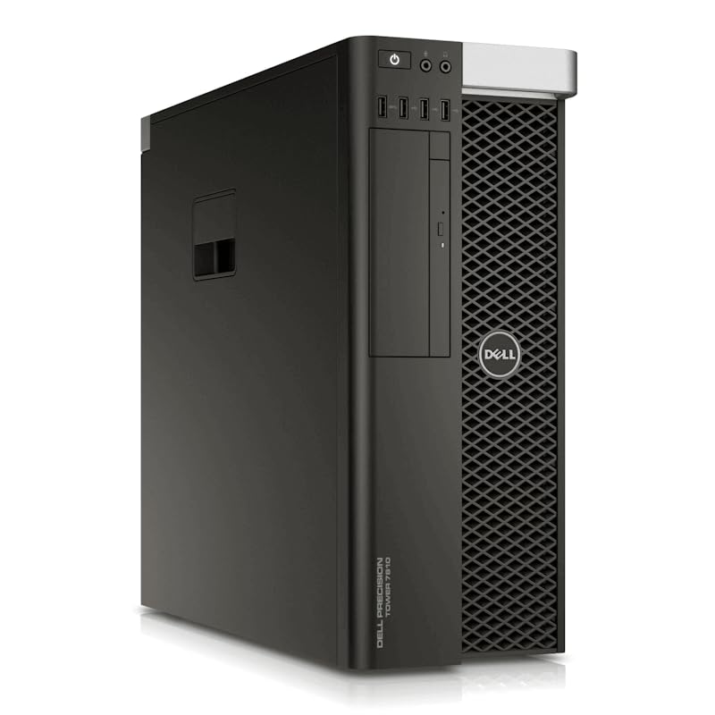 Dell Precision T7810 Mid-Tower Workstation - 2X Intel Xeon E5-2697 v3 2.6GHz 14 Core Processors, 64GB DDR4 Memory, 256GB NVMe SSD, 2TB HDD, Nvidia Quadro K2200, Windows 10 Pro. (Renewed) 2