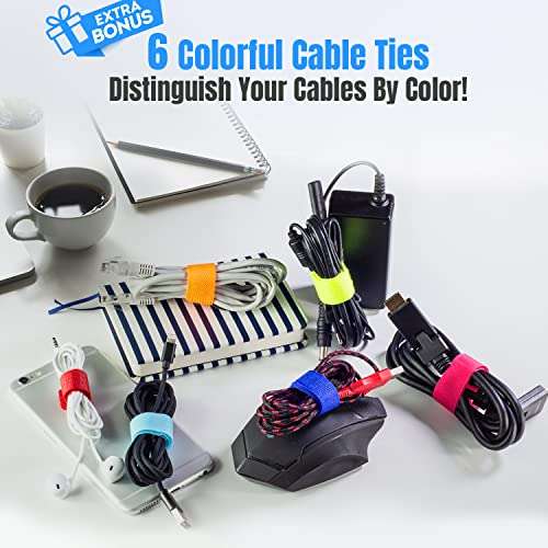 Large Cable Management Box, Cord Organizer to Hide Power Strip, Extension Cord, Surge Protector | Cord Hider Safe Box for Desk Organizers, Gaming PC, Computer, TV | White, Black Edition by Tokye® 6