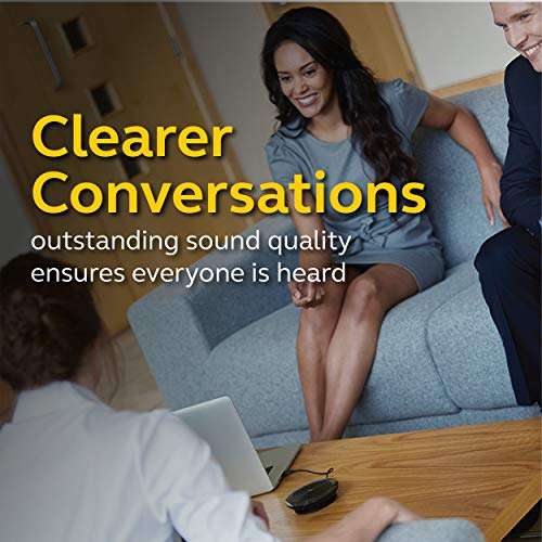 Jabra Speak 510 UC Wireless Bluetooth Speakerphone – Outstanding Sound Quality, Portable Conference Speaker for Holding Meetings Anywhere - Certified for Zoom & Google Meet 2