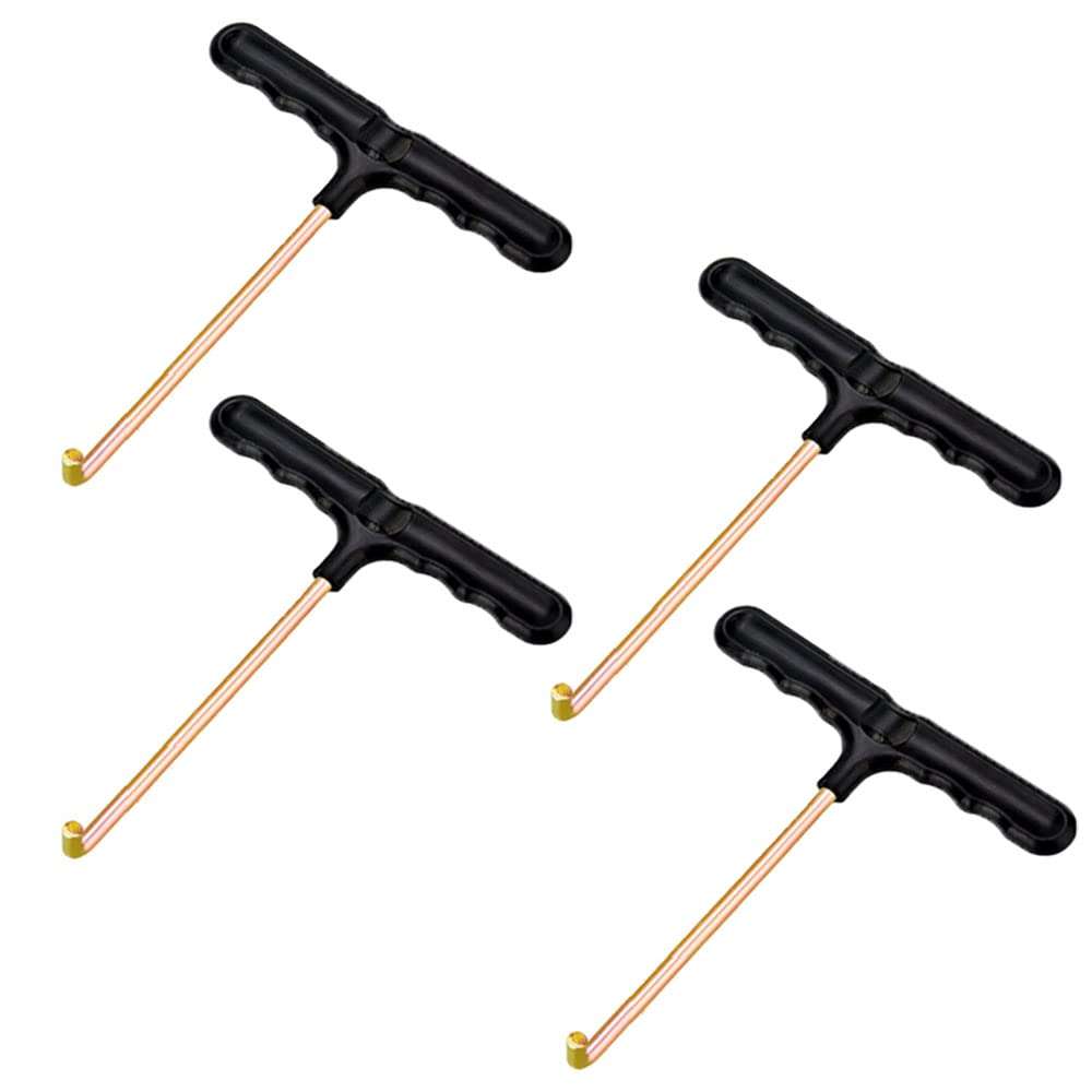 Wmzjnljy 4pcs Skate Lace Tightener Shoe Lace Tightner Shoe Lace Puller Ice Roller Skate Tool Stainless Steel Hockey Sports Skate Key Tool for Trampoline Spring Pull Tool Kit(J01-4) 1