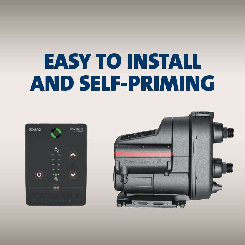 Grundfos SCALA2 | Water Booster Pump for Homes - Low Noise with Perfect Pressure in all taps at all times Black 4