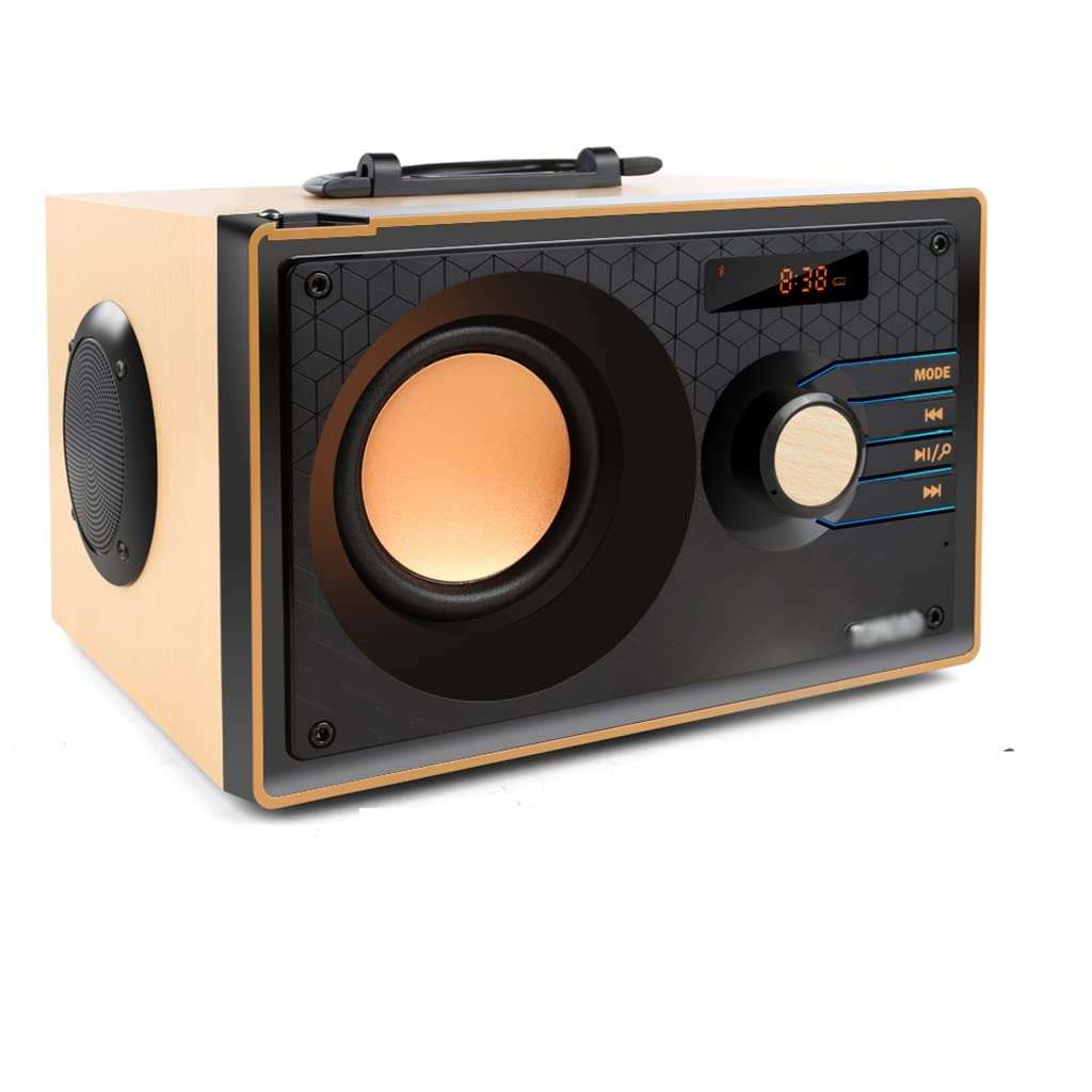 TROGN High Power Wireless Portable Bluetooth Speaker FM Radio Outdoor Stereo Subwoofer Bass Support Remote Control (Color : A, Size : 120 * 190 * 155mm) 1