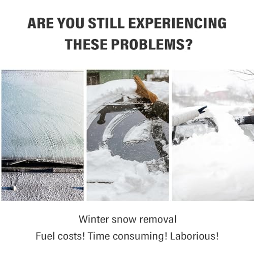 Magnetic Windshield Cover for Ice and Snow,Anti-Theft Car Windshield Snow Cover with 5 Invisible Magnets,All-Season Universal Front Windshield Protector for Car Truck SUV 3